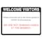 Signmission Safety Sign, OSHA Notice, 5" Height, 7" Width, Welcome Visitors OS-NS-D-57-25588 - alternate 1
